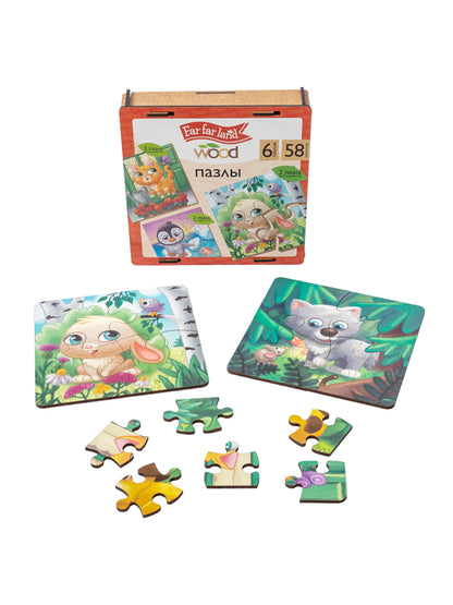Пазлы деревянные для малышей 58 эл Far far land Wood