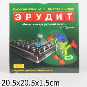 ИГРА "ЭРУДИТ" В КОРОБОЧКЕ (ЧЕРНЫЕ ФИШКИ) в кор.20шт