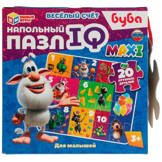 Весёлый счёт. Буба. Напольный пазл IQ max. 160х160х160мм. Умные игры в кор.18шт
