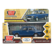 Машина металл LADA ваз-2105 1997 12cm,двери,багаж,инерц.темно-синий,кор. Технопарк в кор.2*36шт
