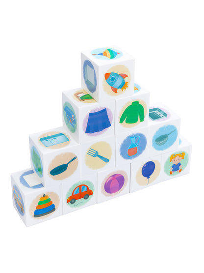 Кубики "Изучаем предметы вокруг" 12 шт Baby Toys