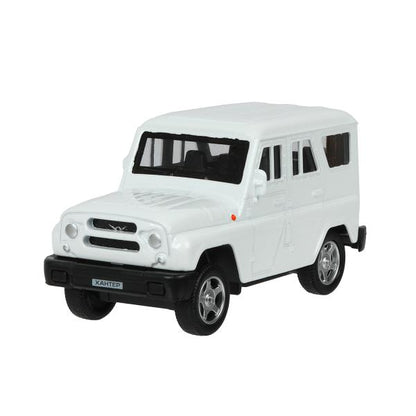 Машина металл UAZ ХАНТЕР длина 10,5 см, инерция, белый, кор. Технопарк в кор.2*36шт