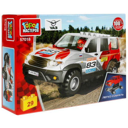 Конструктор UAZ patriot ралли, 29 дет. (легко собрать) Город мастеров в кор.2*40шт