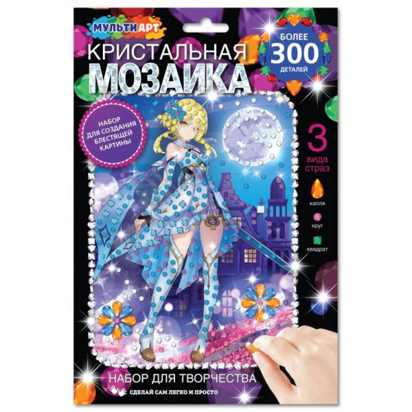 Кристальная мозаика 17*23 см воин стихий МУЛЬТИ АРТ в кор.100шт