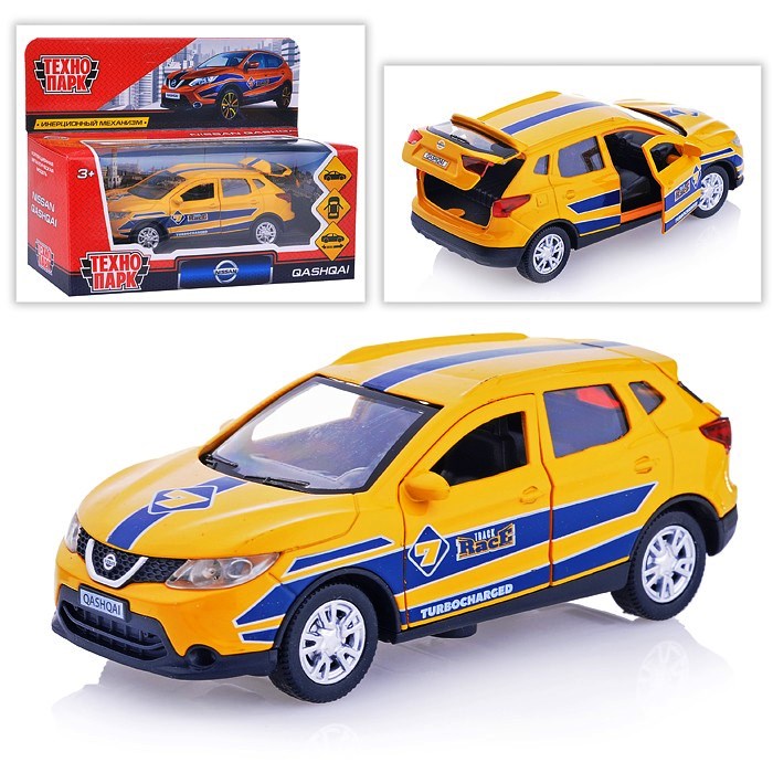 ТМ Технопарк. Машина металл "NISSAN QASHQAI СПОРТ" 12см, открыв. двери, инерц. в кор. в кор.2*36шт