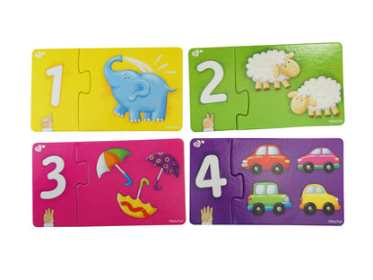 Пазлы макси парные "Веселый счет" 20 элементов BABY TOYS
