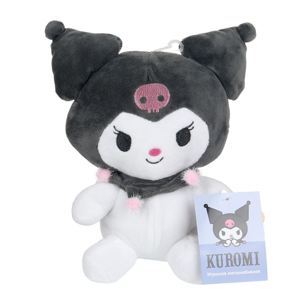 Игрушка мягкая Kuromi San RIO Куроми 17см в черный, в пакете МУЛЬТИ-ПУЛЬТИ в кор.24шт