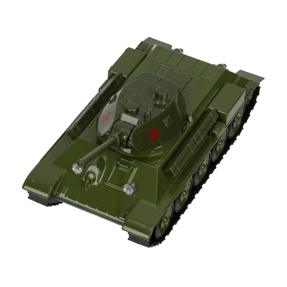 Машина металл УРАЛВАГОНЗАВОД Т-90 ТАНК т-34 12 см,зеленый,звезда, кор. Технопарк в кор.2*32шт