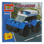 Конструктор полицейская машина, 18 дет. Город мастеров в кор.2*120шт