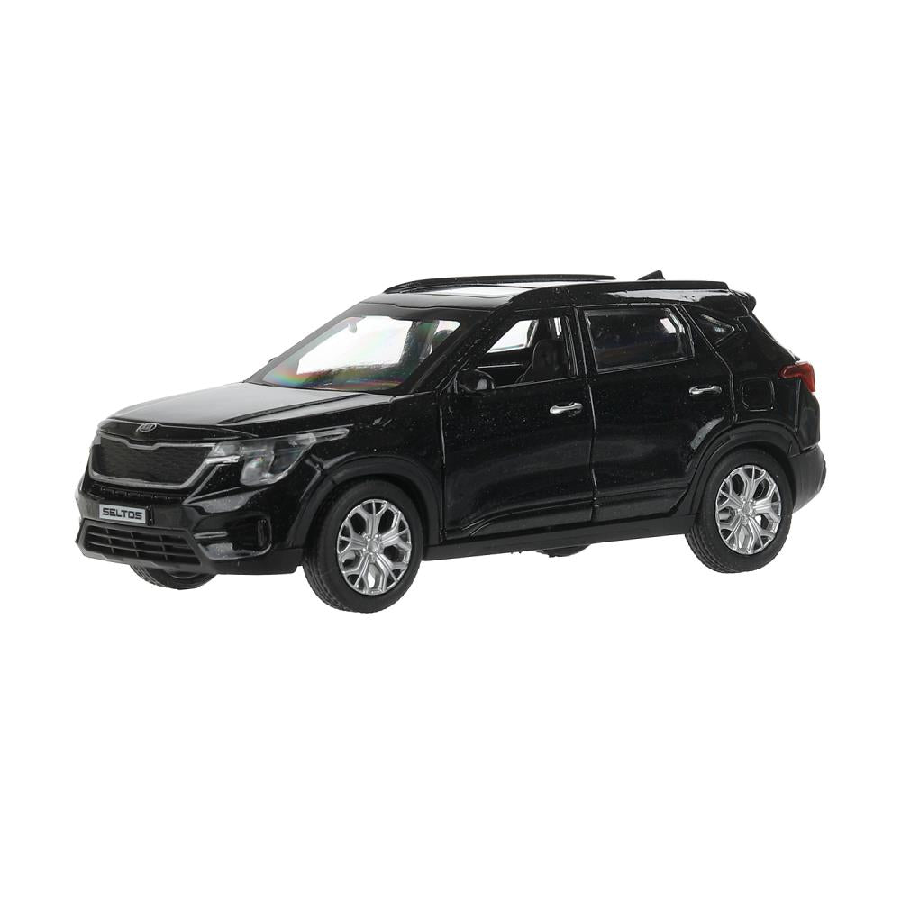 SELTOS-12-BK Машина металл KIA seltos длина 12 см, двери, багаж., инерц, черный, кор. Технопарк в ко