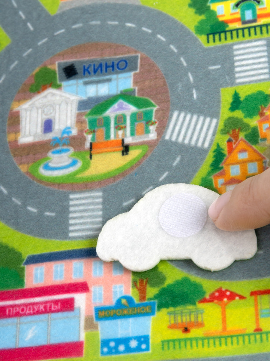 Набор из фетра на липучках "Город. Транспорт" (европодвес)