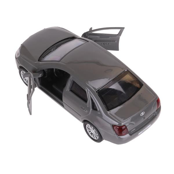 Машина металл LADA granta 11,5 см, двери, инерц, серый, кор. Технопарк в кор.2*36шт