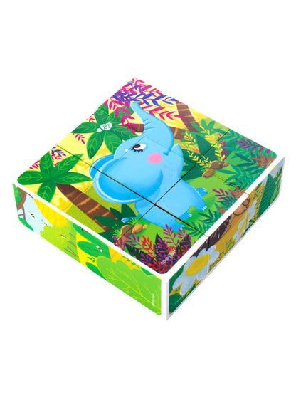 Кубики "Зверята" (без обклейки) 9 шт Baby Toys