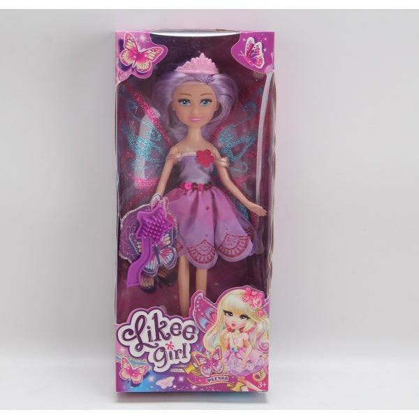 Кукла 23 см, в платье, с крыльями LIKEE GIRL в кор.2*48шт