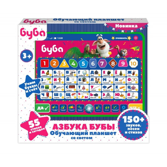 Обучающий планшет Буба 150 звуков,песен и стихов.свет.кор.бат Умка в кор.36шт