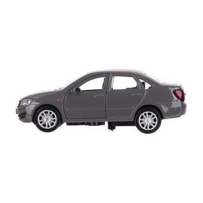 Машина металл LADA granta 11,5 см, двери, инерц, серый, кор. Технопарк в кор.2*36шт