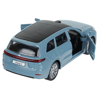Машина металл li auto l9 10,5 cm, двери, инерц, голубой, кор. Технопарк в кор.2*36шт