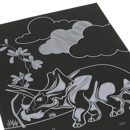 MultiArt. Гравюра "Динозавр" 18х24 см золотая в конверте арт.100SCRATCHART-GOLD-DINO1