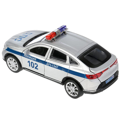 ARKANA-12POL-SR 303072 Машина металл RENAULT ARKANA ПОЛИЦИЯ 12 см, двери, багаж, серебристый, кор. Т
