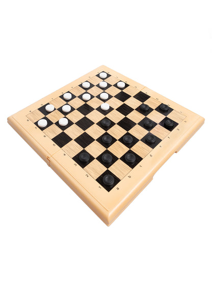 ИГРА НАСТОЛЬНАЯ "ШАШКИ-ШАХМАТЫ-НАРДЫ" (БОЛ, БЕЖ) в кор.6шт