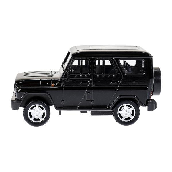 Машина металл УАЗ ХАНТЕР длина 10,5 см, инерция, черный, кор. Технопарк в кор.2*36шт