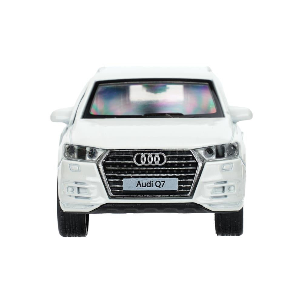 Машина металл AUDI Q7 длина 12 см, двер, багаж, инер, белый, кор. Технопарк в кор.2*36шт