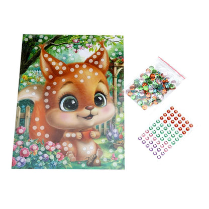 Аппликация Со стразами и пайетками бельчонок МУЛЬТИ АРТ в кор.100шт