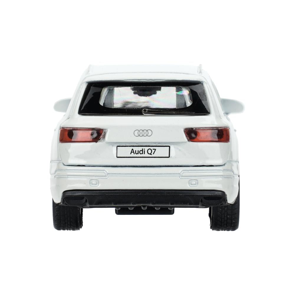 Машина металл AUDI Q7 длина 12 см, двер, багаж, инер, белый, кор. Технопарк в кор.2*36шт
