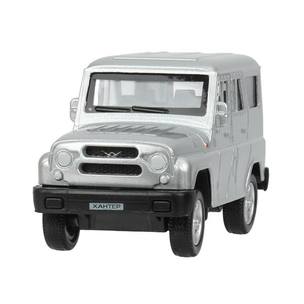 Машина металл UAZ ХАНТЕР длина 10,5 см, инерция, серебристый, кор. Технопарк в кор.2*36шт