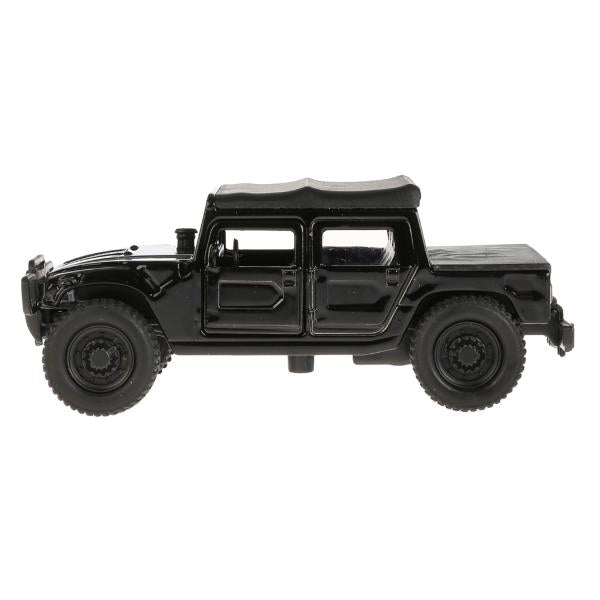Машина металл Hummer H1 пикап черный 12см, открыв. двери, инерц. в кор. Технопарк в кор.2*24шт