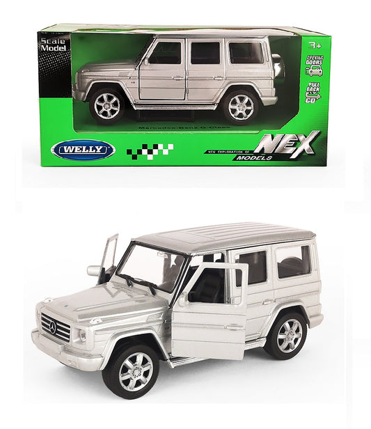 Welly. Машинка 1:32 "Mercedes-Benz G-Class" пруж. мех., серебряный арт.39889CW-S