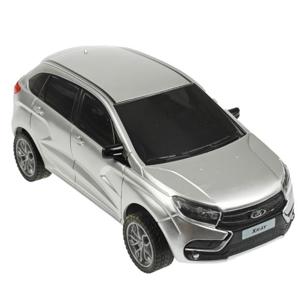Машина р/у LADA XRAY 18 см, свет, сереб, кор. Технопарк в кор.36шт