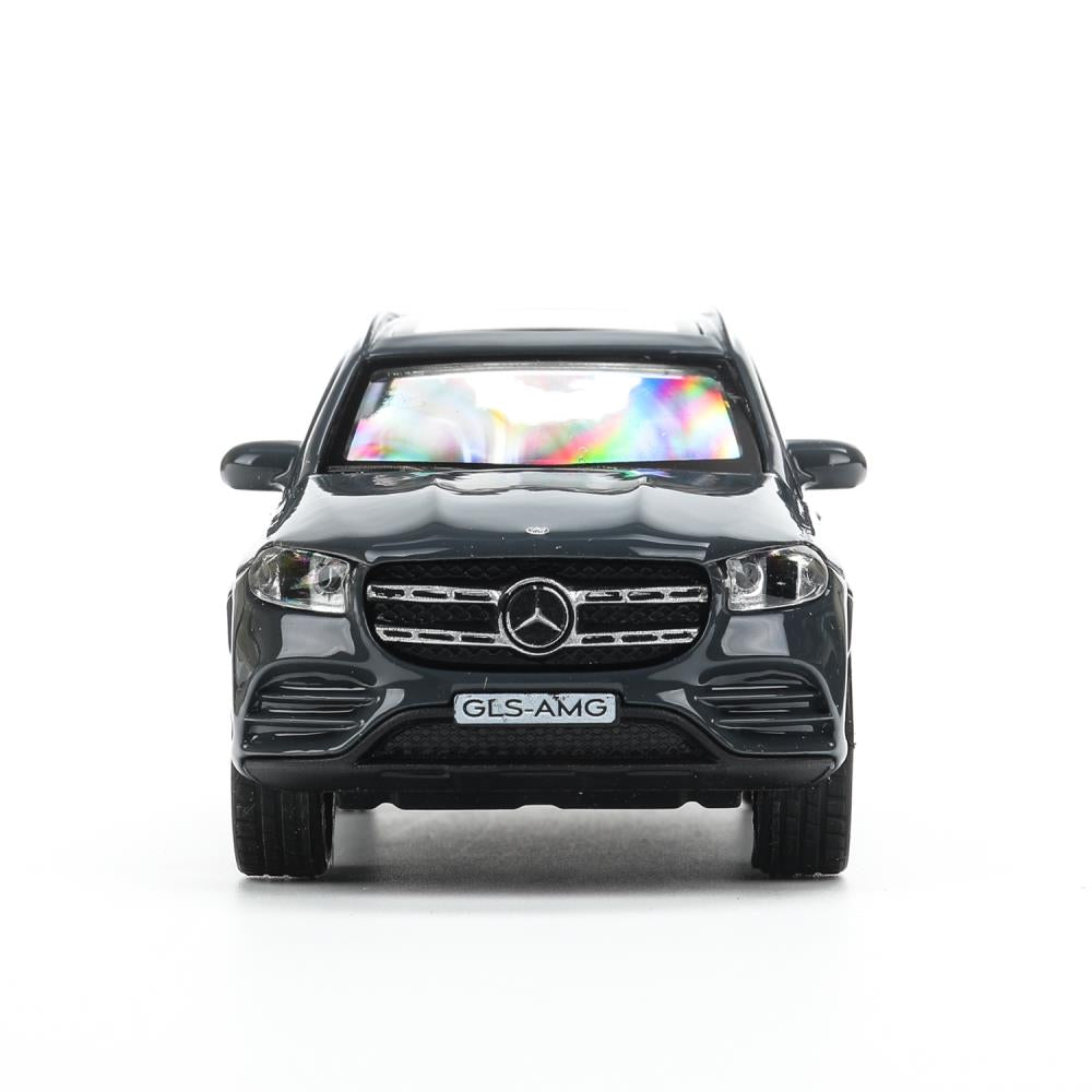Машина металл MERCEDES-BENZ gls class amg 12см, дв,баг,ин,серый, кор. Технопарк в кор.2*36шт