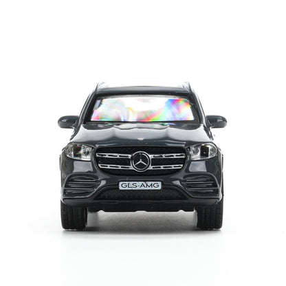 Машина металл MERCEDES-BENZ gls class amg 12см, дв,баг,ин,серый, кор. Технопарк в кор.2*36шт