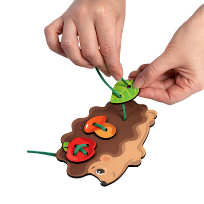 Шнуровка деревянная "Ежик" Baby Toys Wood (европодвес)