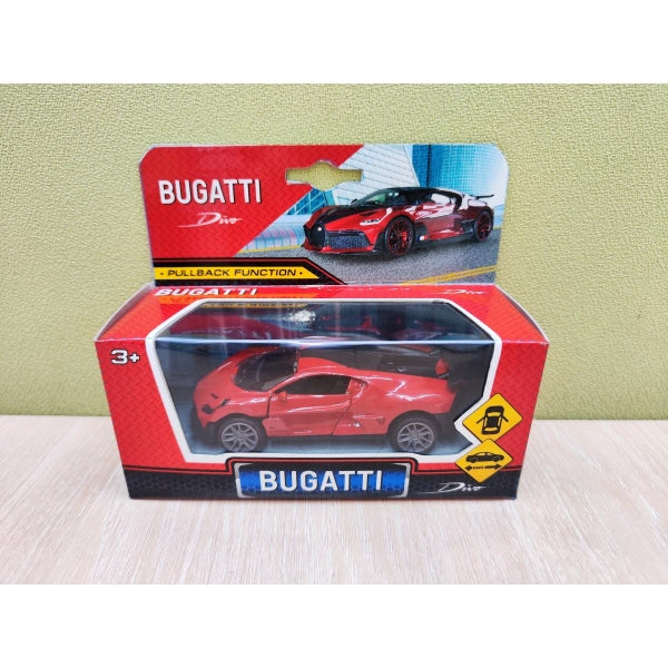 Модель металл bugatti divo 10см, инерц., двери Технопарк в кор.2*144шт
