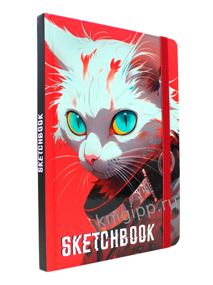 СКЕТЧБУК А5. КОТ ИЗ БУДУЩЕГО (выб.лак)