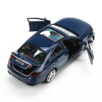 Машина металл MERCEDES-BENZ e-class amg 12см, дв,баг,ин,синий, кор. Технопарк в кор.2*36шт