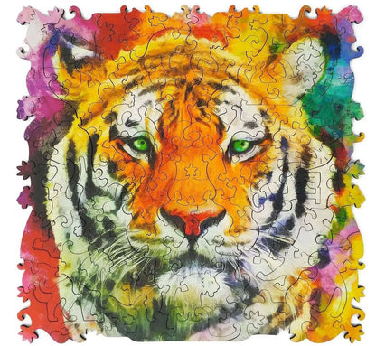 Фигурный деревянный пазл "ANIMAL ART" Тигр 108 дет. арт.8389 (мрц 690 руб.) /24