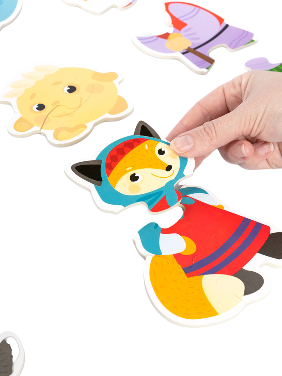 Пазлы-контуры "Колобок" 7 фигурок Baby Toys (мягкие)