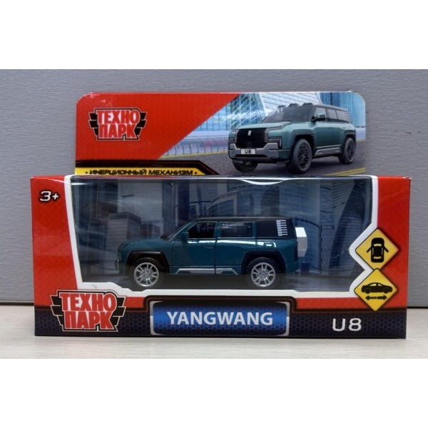 Машина металл yangwang u8 длина 10,5 см, инерц, зеленый, Технопарк