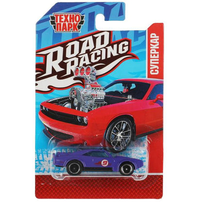 Машина металл ROAD RACING СУПЕРКАР 7,5 см, в ассорт, блист. Технопарк в кор.2*288шт