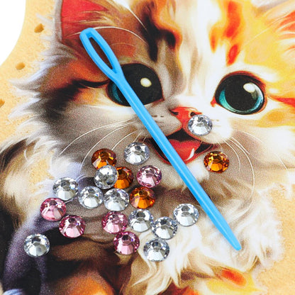 Игрушка из фетра Со стразами котенок МУЛЬТИ АРТ в кор.66шт