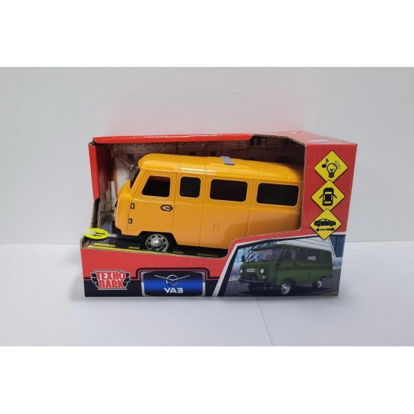 Машина пластик свет-звук UAZ 452 16 см, инерц, зеленый, кор. Технопарк в кор.2*60шт
