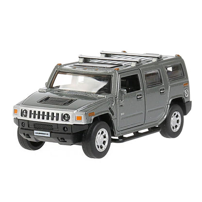 Машина металл HUMMER "hummer h2", дл12см,откр дв,багаж,инерц,темн-сер,в кор Технопарк в кор.2*36шт