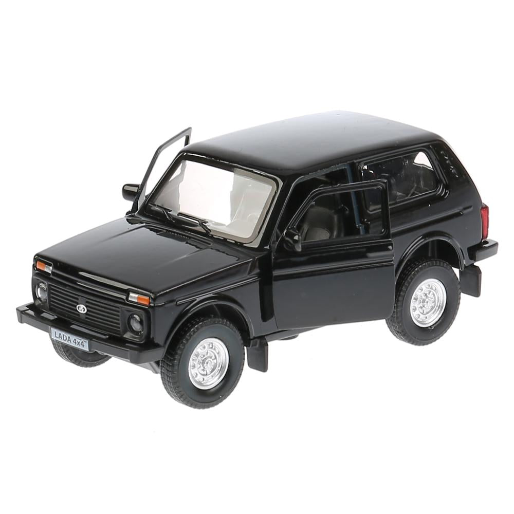 ТМ Технопарк. Машина металл "LADA 4x4" 12см, открыв. двери, инерц., ЧЕРНЫЙ. в кор. в кор.2*36шт
