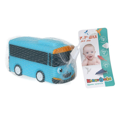Игрушка пластизоль для ванны АВТОБУС, в сетке КАПИТОШКА в кор.2*144шт