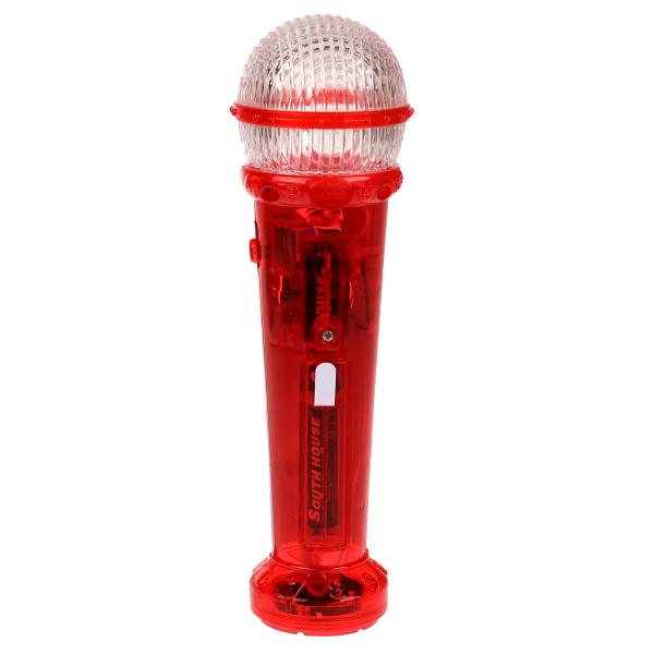 Микрофон,прозрачный пластик МУЛЬТ 30 песен,фраз,звуков.свет.блист.бат. Умка в кор.72шт