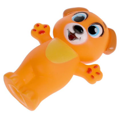 Игрушка для ванны собачка 9 см, в сетке, КАПИТОШКА в кор.2*240шт