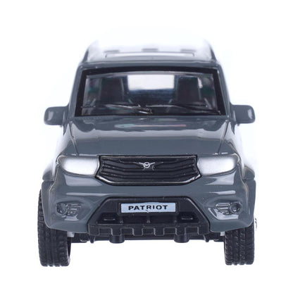 Машина металл UAZ patriot 10,5 см, инерция, черный, кор. Технопарк в кор.2*36шт
